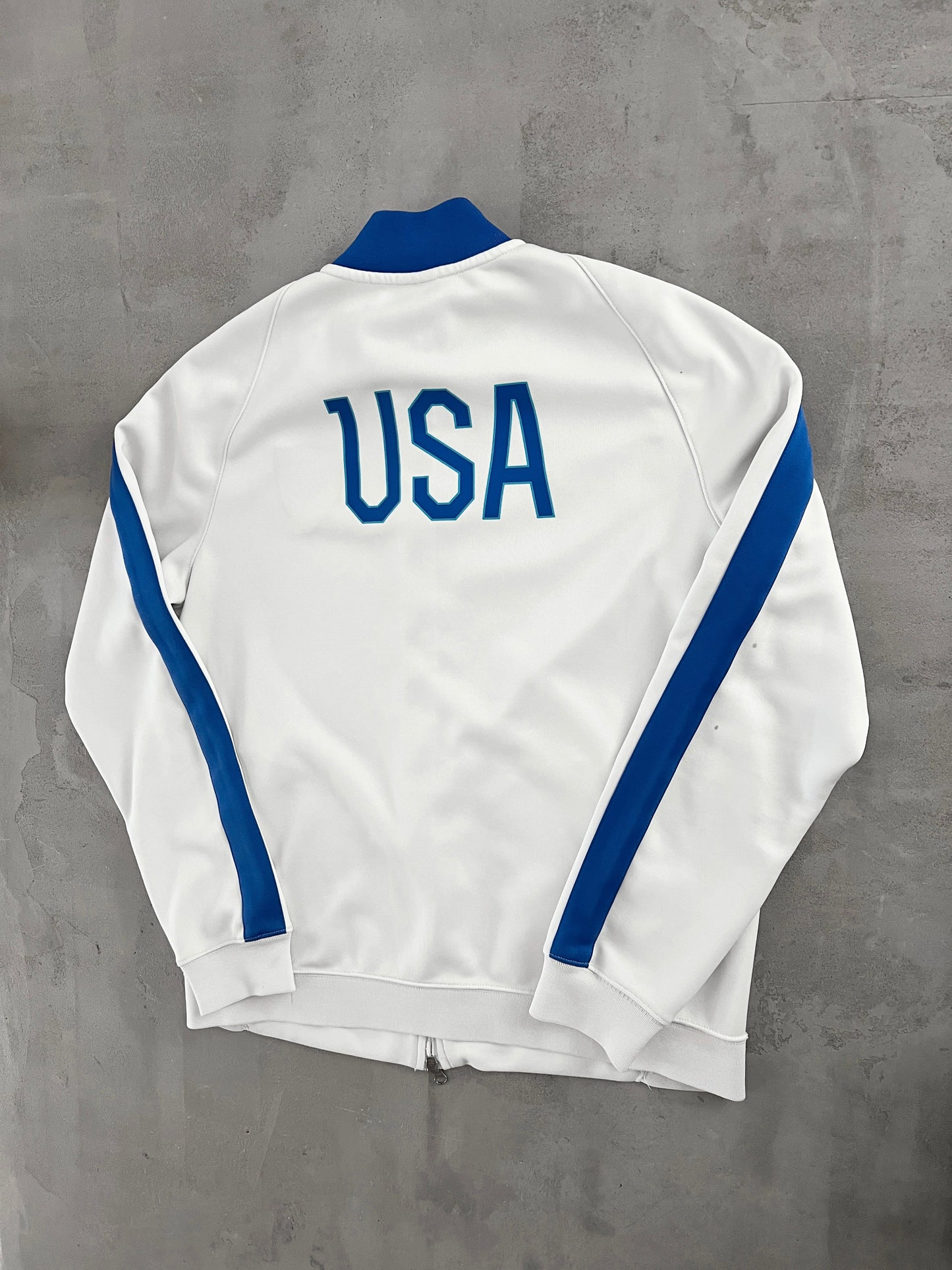 WHITE USA NIKE TRACK JACKET - 2000S - L