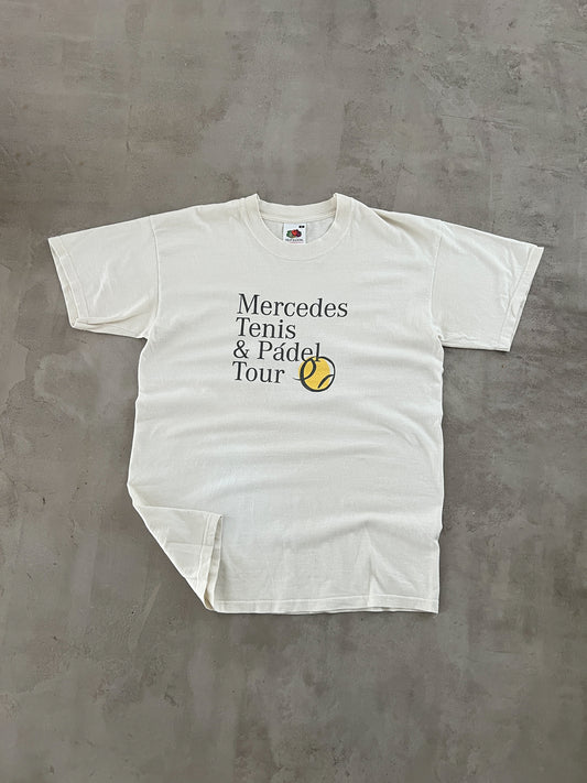 WHITE TENNIS/PADEL MERCEDES TEE - 2000S - M