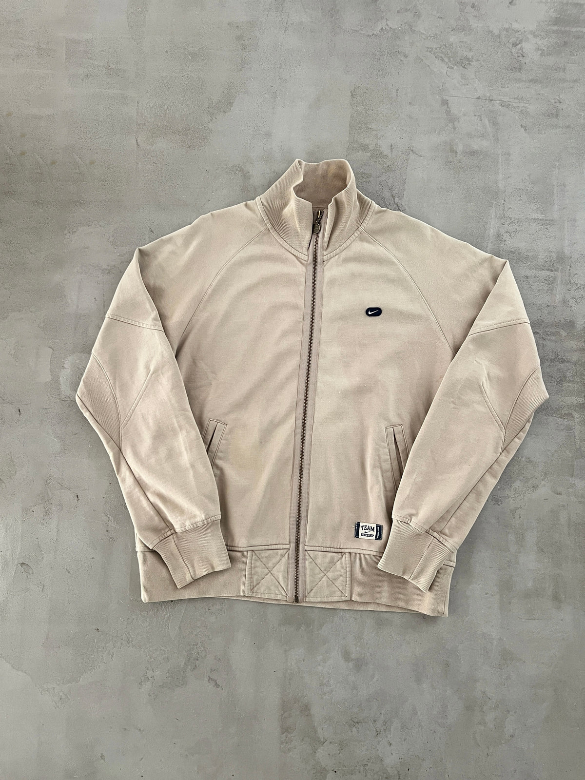 BEIGE NIKE TRACK JACKET - 2000S - M