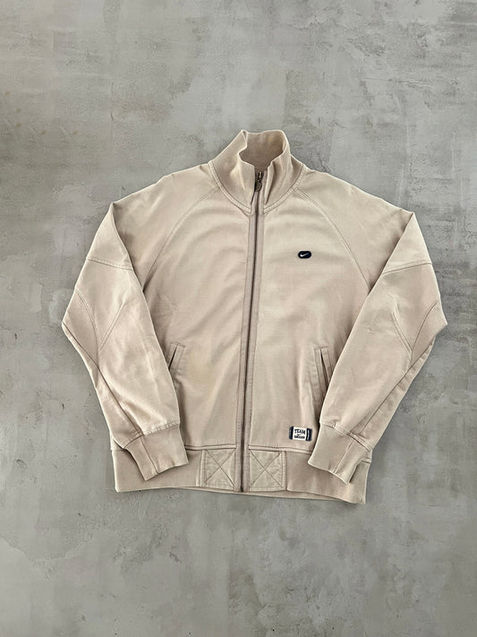 BEIGE NIKE TRACK JACKET - 2000S - M