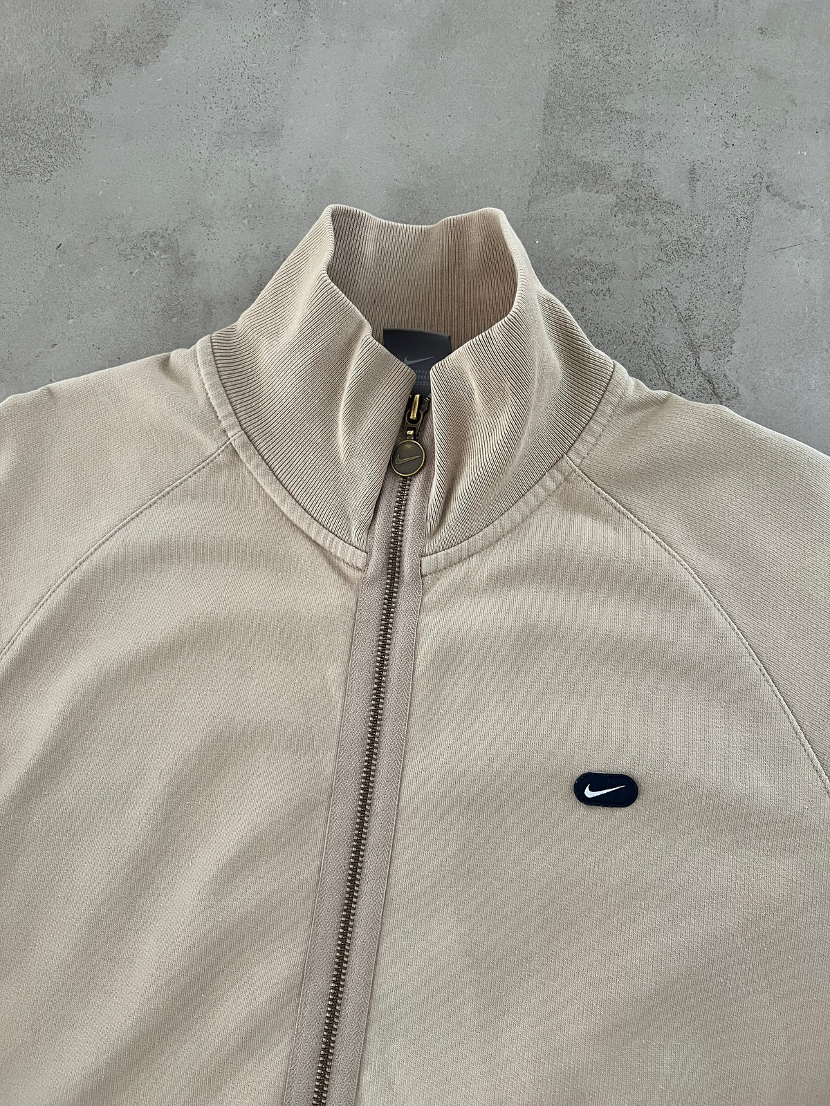 BEIGE NIKE TRACK JACKET - 2000S - M