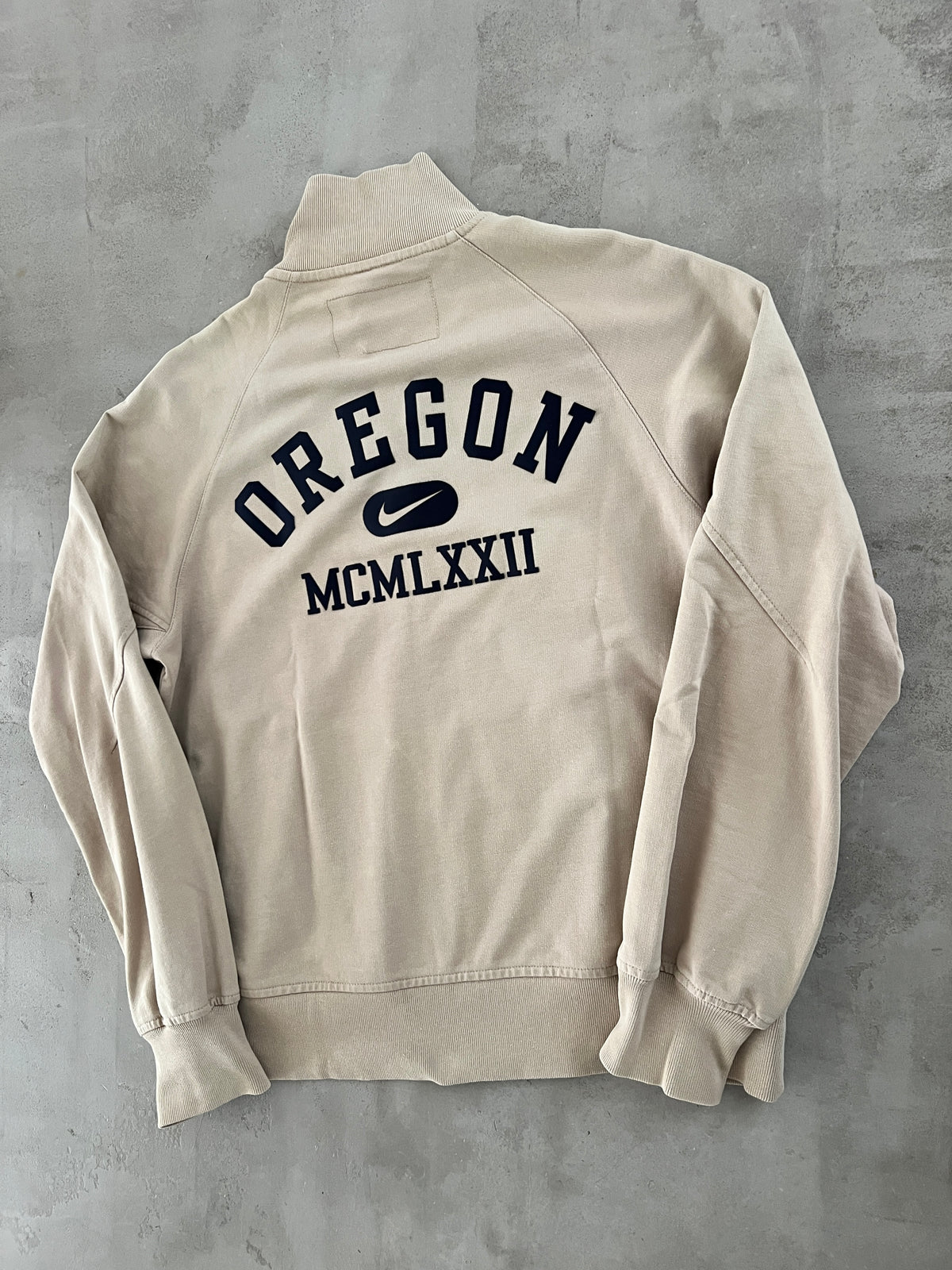 BEIGE NIKE TRACK JACKET - 2000S - M