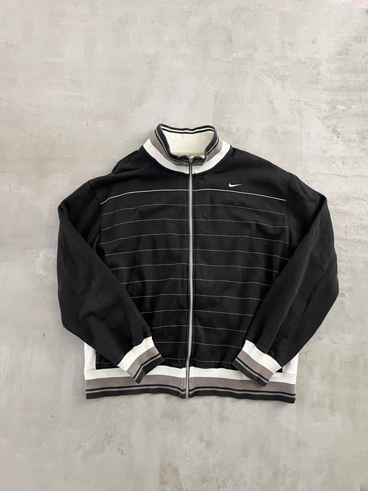 BLACK NIKE TRACK JACKET - 2000S - L/XL