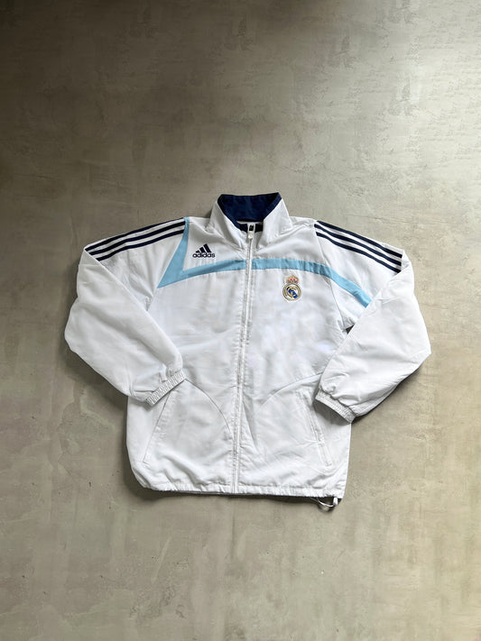 WHITE/BABY BLUE REAL MADRID TRACK JACKET - 2000S - L