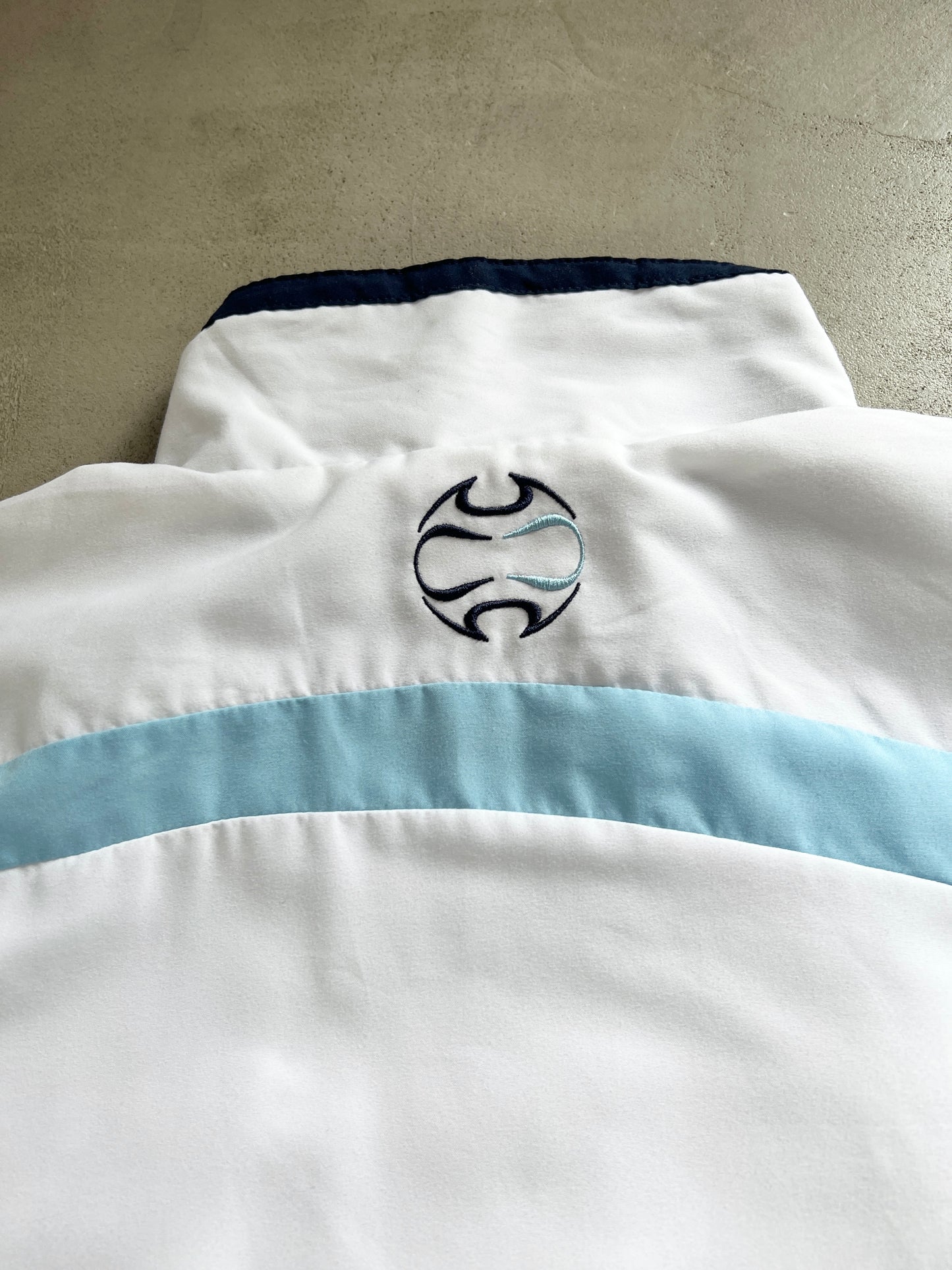 WHITE/BABY BLUE REAL MADRID TRACK JACKET - 2000S - L