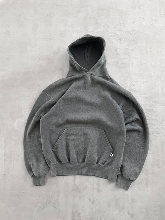 GREY RUSSELL HOODIE - 1990S - L