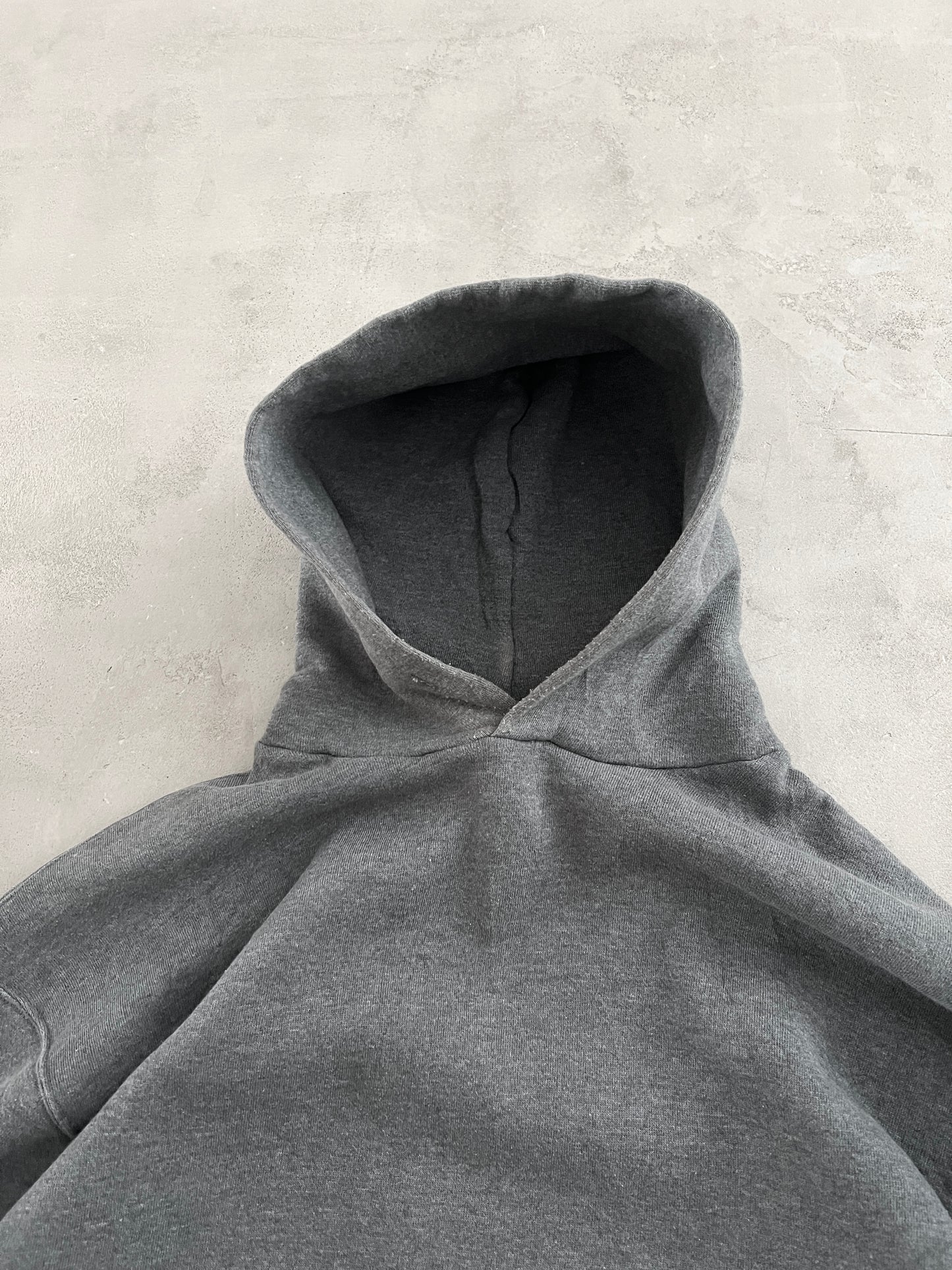 GREY RUSSELL HOODIE - 1990S - L