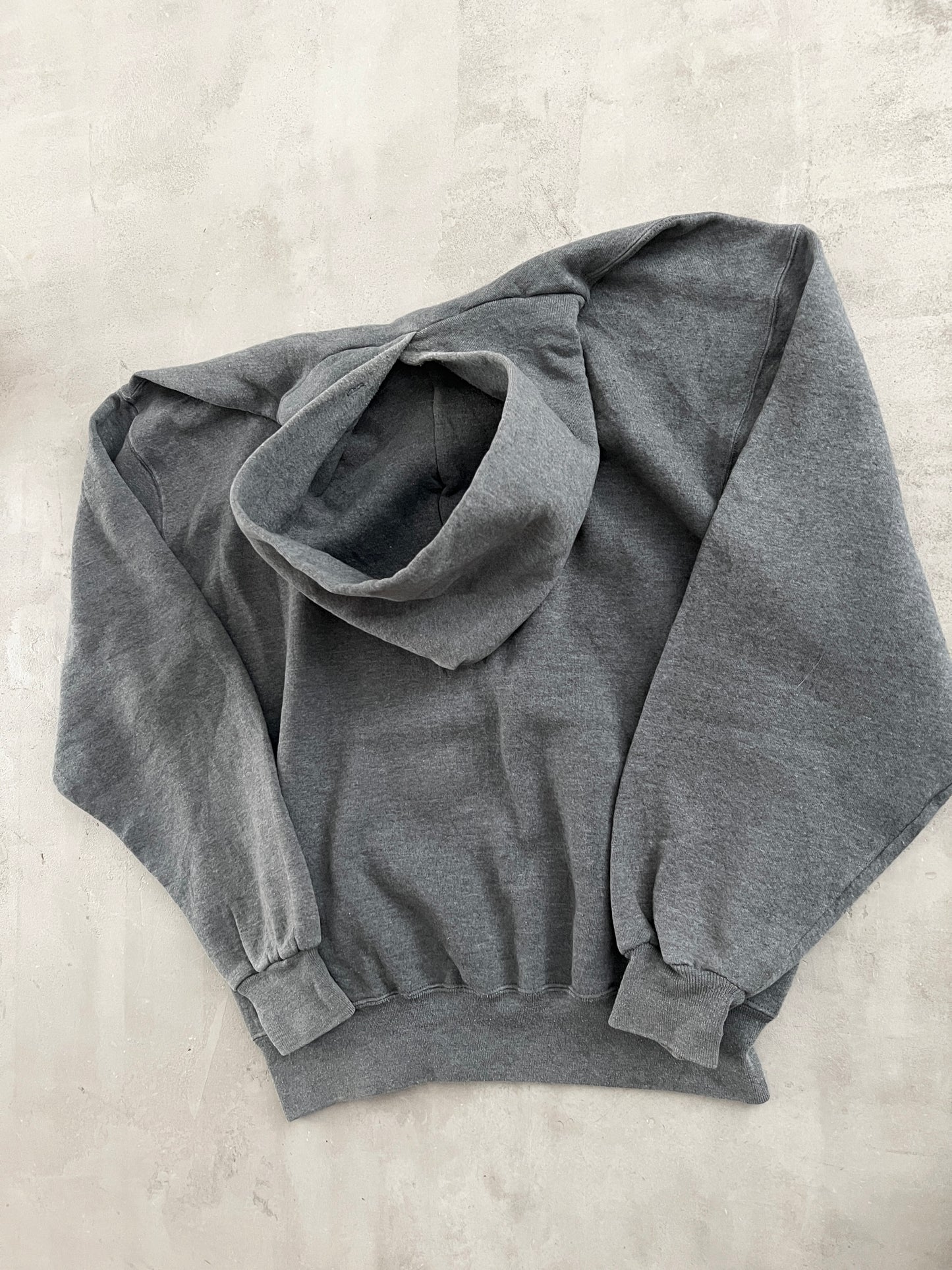 GREY RUSSELL HOODIE - 1990S - L