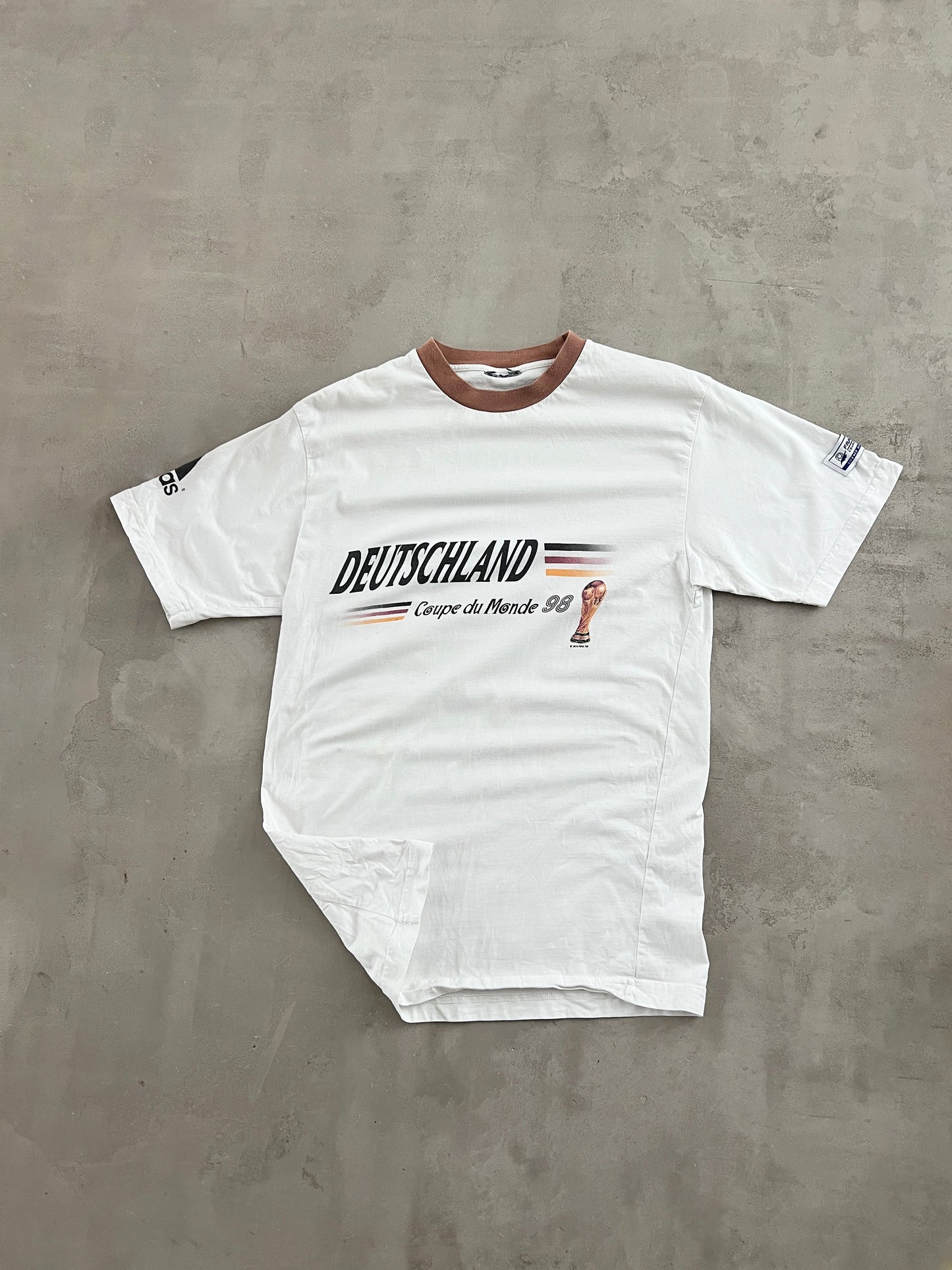 WHITE GERMANY WORLD CUP TEE - 1998 - L