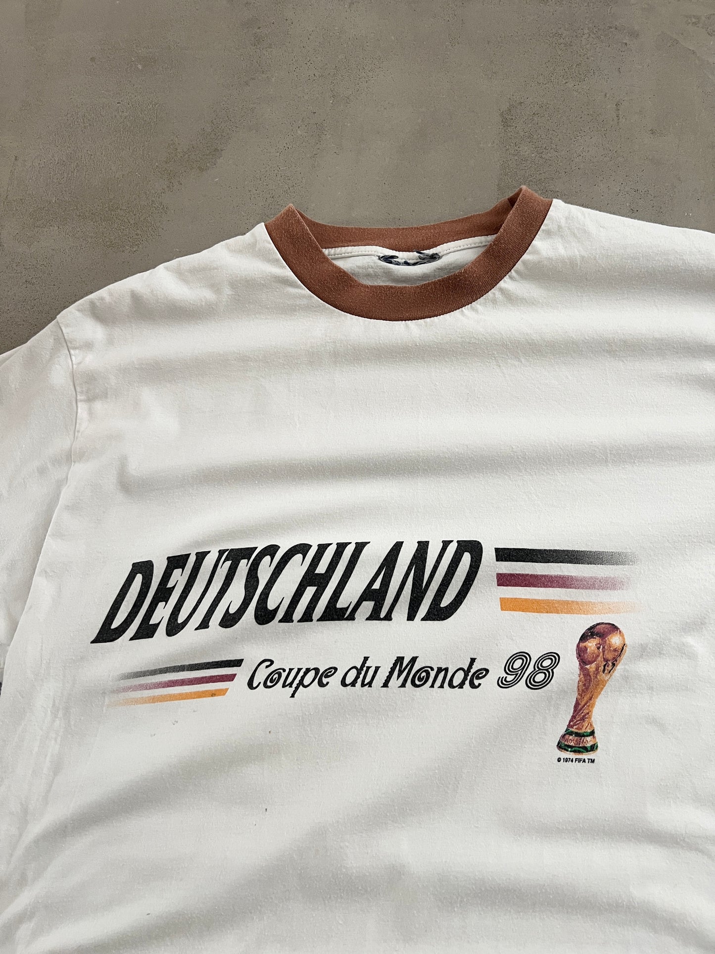 WHITE GERMANY WORLD CUP TEE - 1998 - L