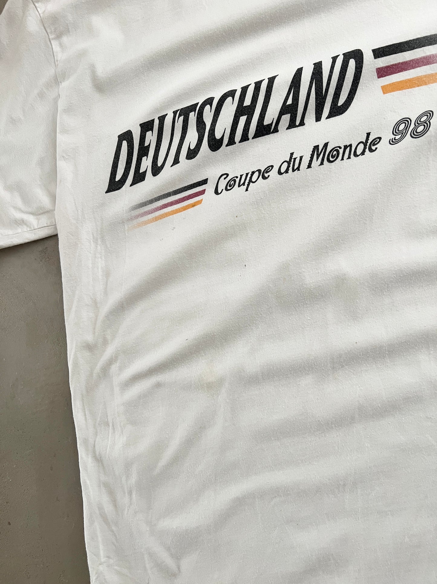 WHITE GERMANY WORLD CUP TEE - 1998 - L