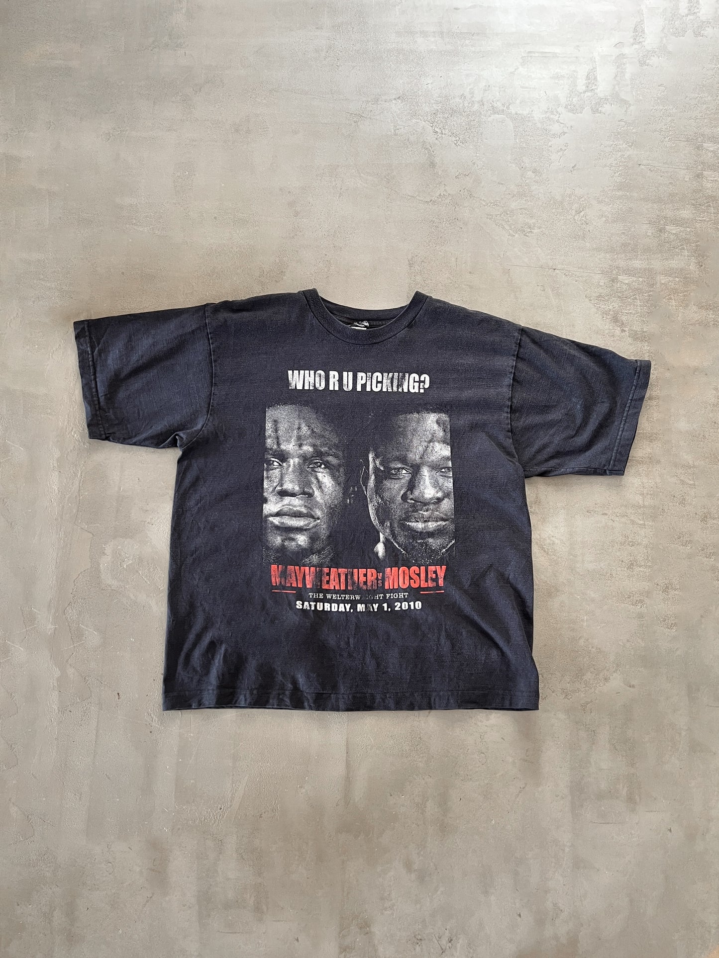 FADED BLACK FLOYD MAYWEATHER TEE - 2000S - L