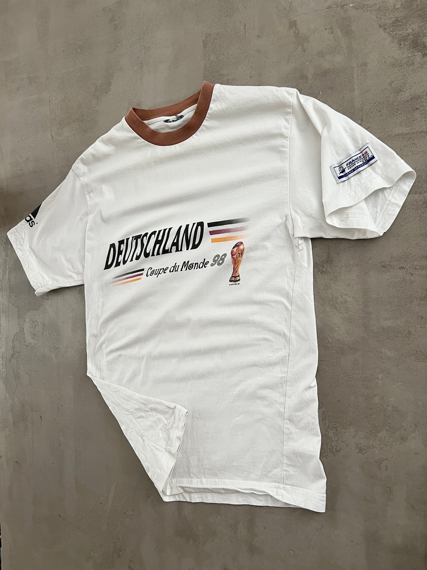 WHITE GERMANY WORLD CUP TEE - 1998 - L