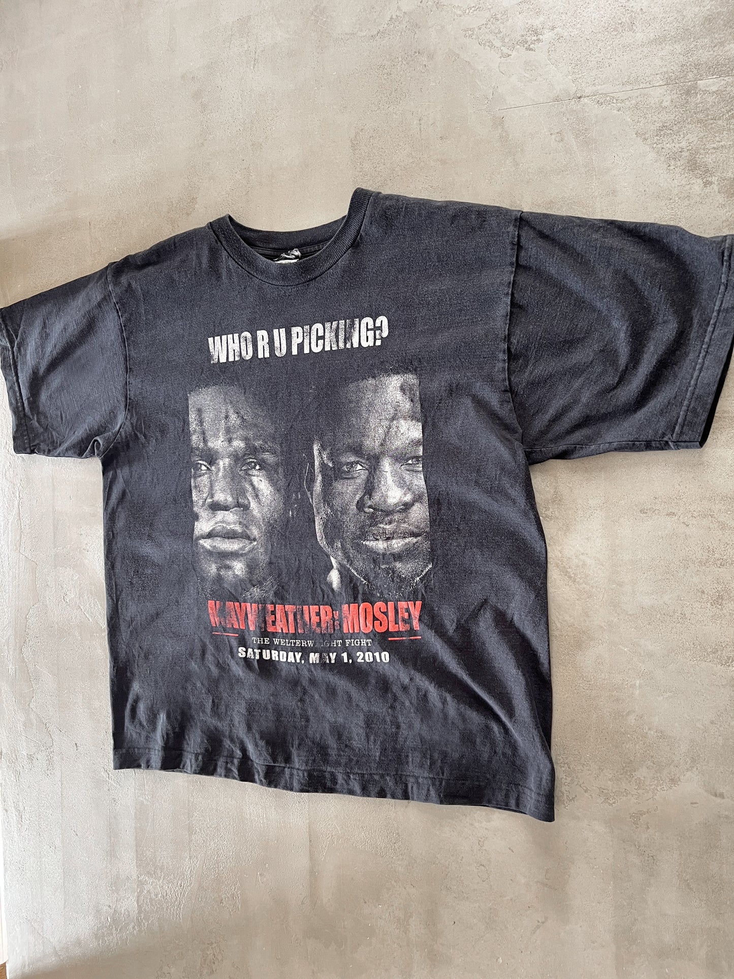 FADED BLACK FLOYD MAYWEATHER TEE - 2000S - L