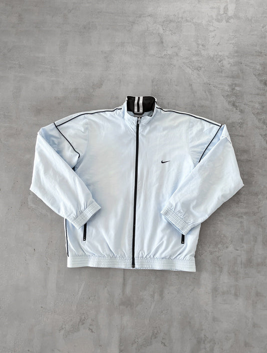 BABY BLUE NIKE TRACK JACKET - 2000S - S