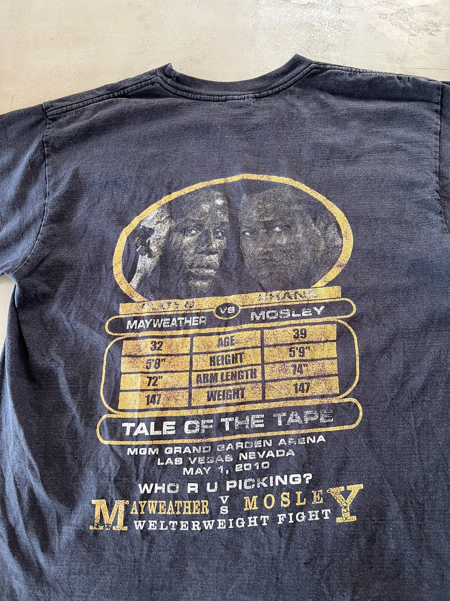 FADED BLACK FLOYD MAYWEATHER TEE - 2000S - L