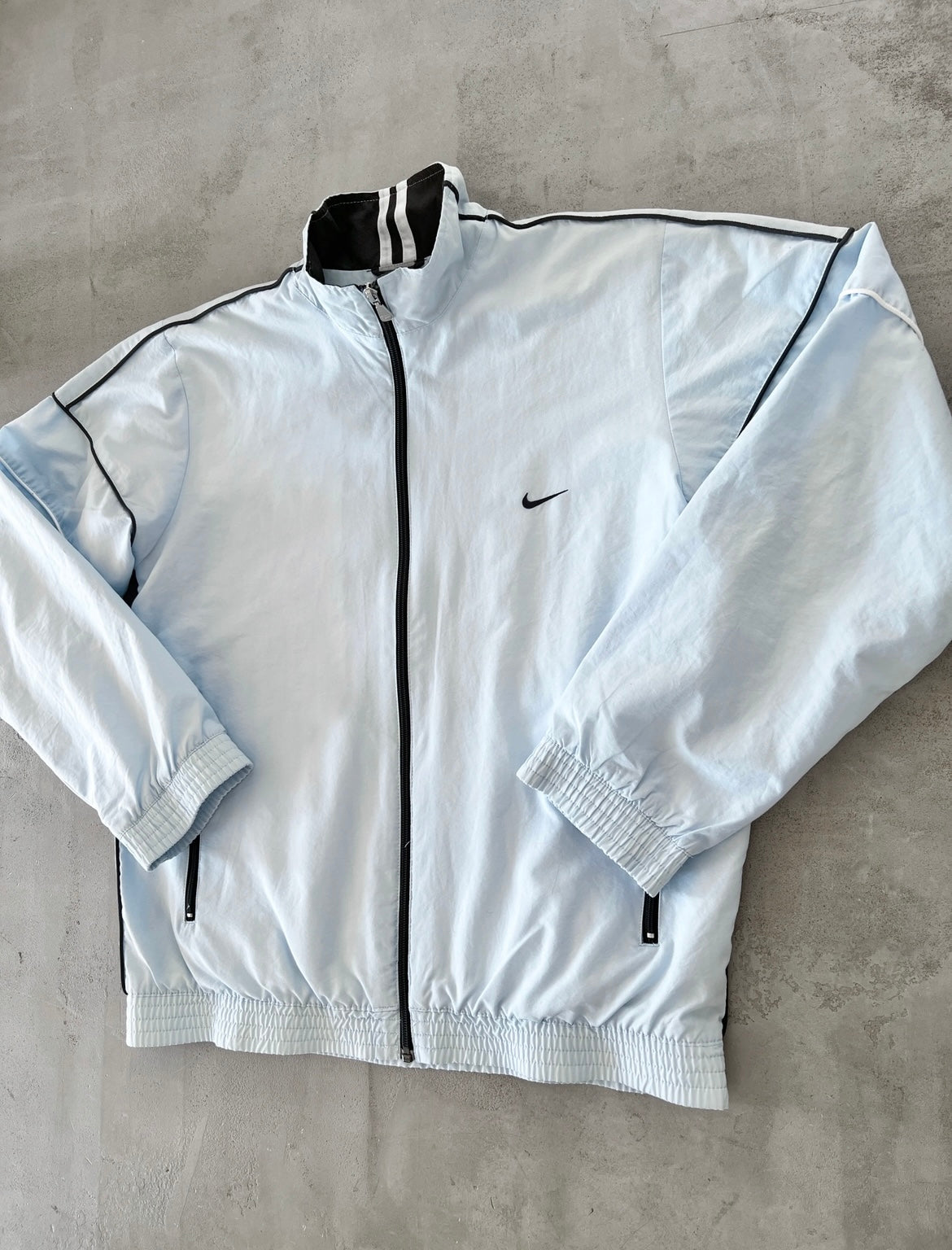 BABY BLUE NIKE TRACK JACKET - 2000S - S