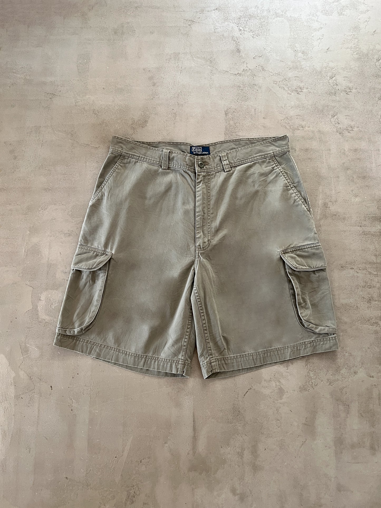 KHAKI POLO RALPH LAUREN CARGO SHORTS - 2000S - L/XL