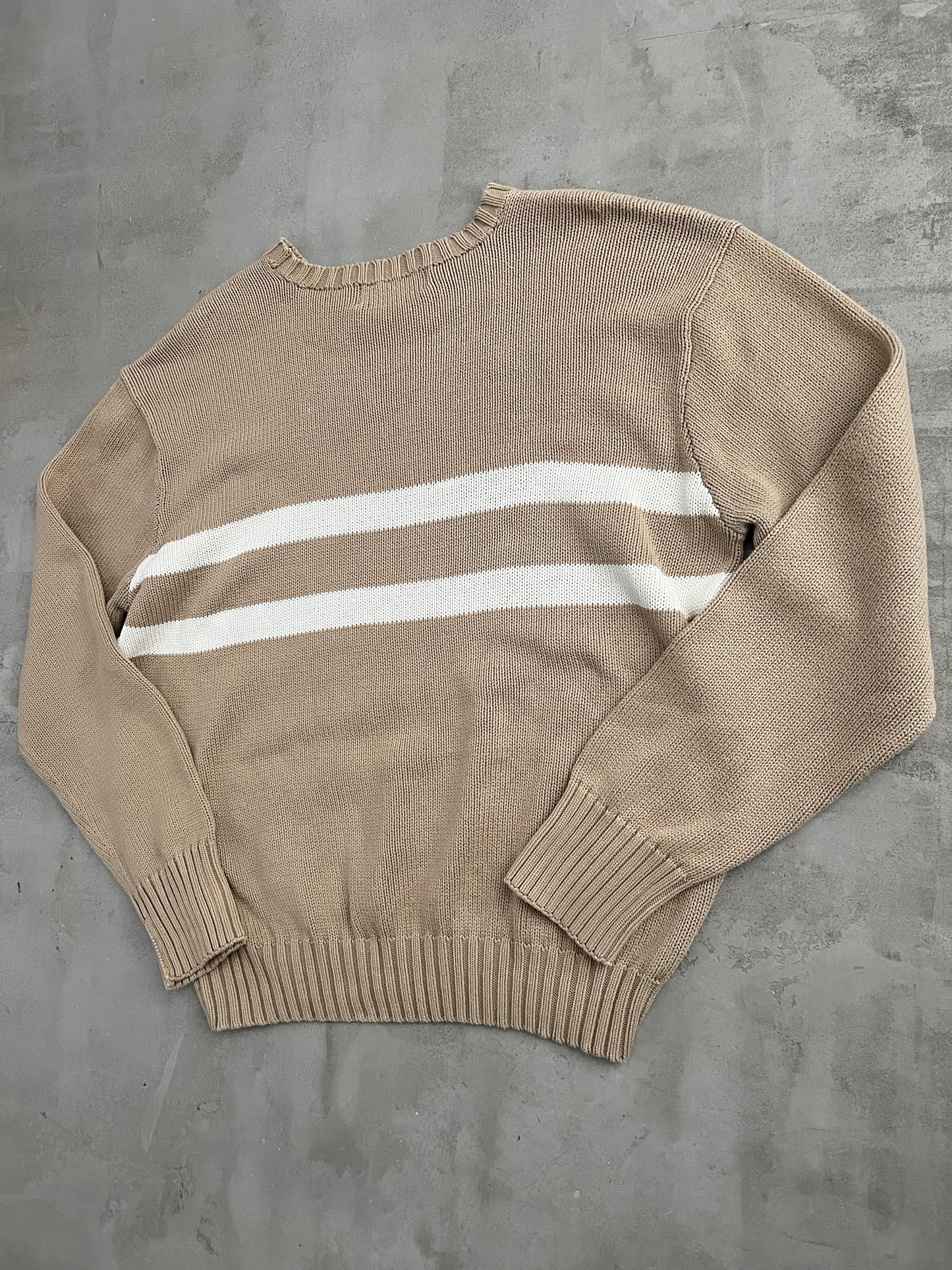 BEIGE RALPH LAUREN KNIT SWEATER - 2000S - L