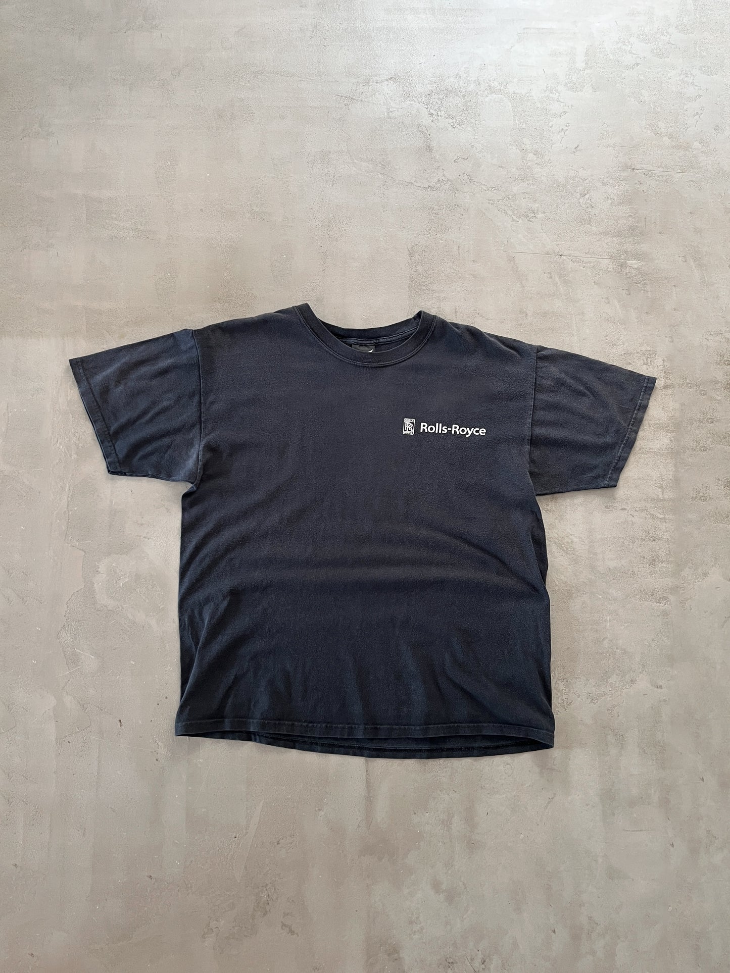 FADED BLACK ROLLS ROYCE TEE - 1990S - M