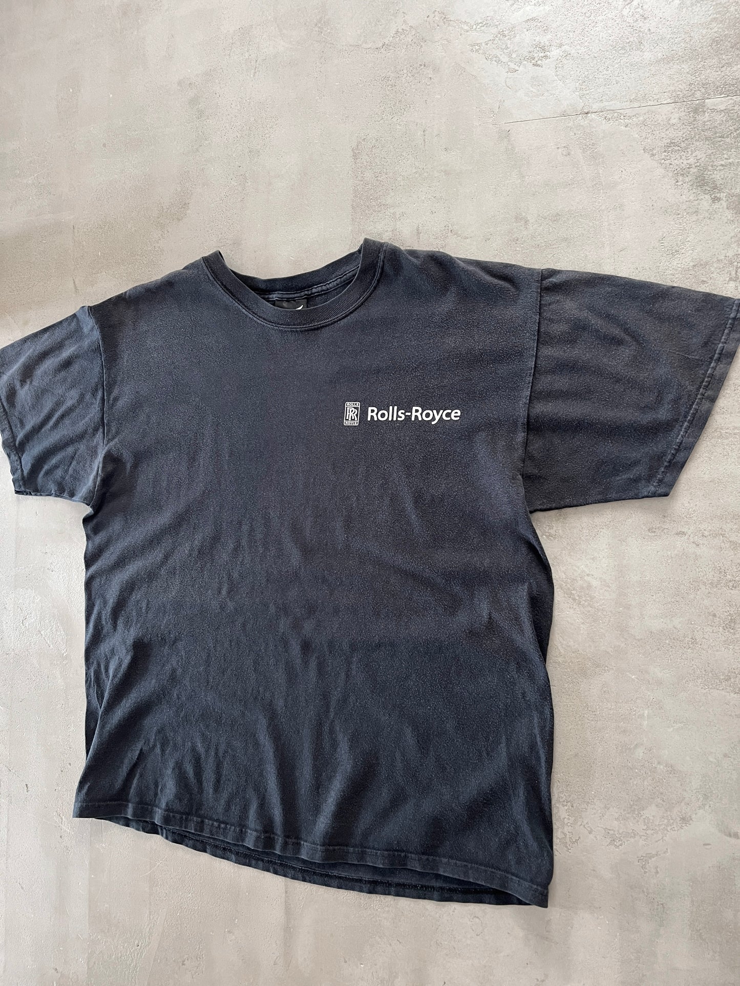FADED BLACK ROLLS ROYCE TEE - 1990S - M