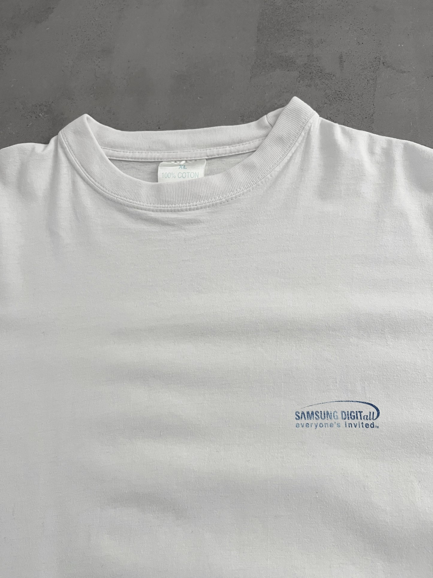 WHITE SAMSUNG PROMO TEE - 2000S - XL