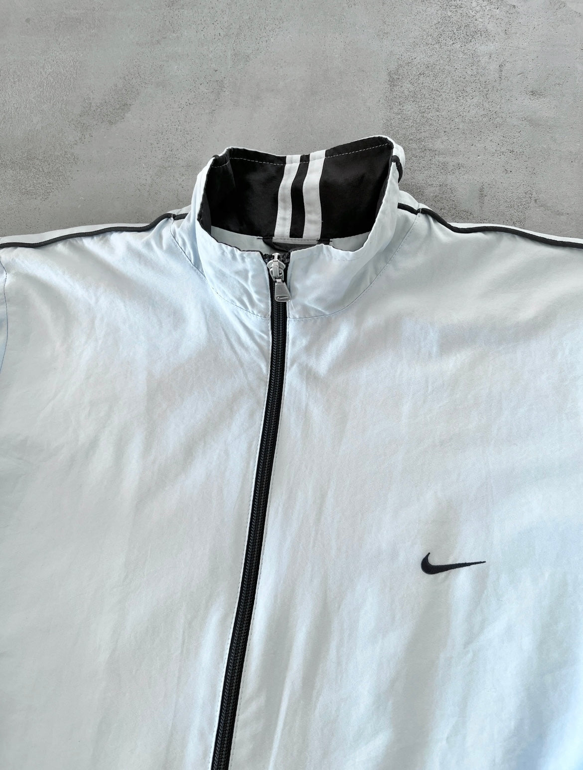 BABY BLUE NIKE TRACK JACKET - 2000S - S