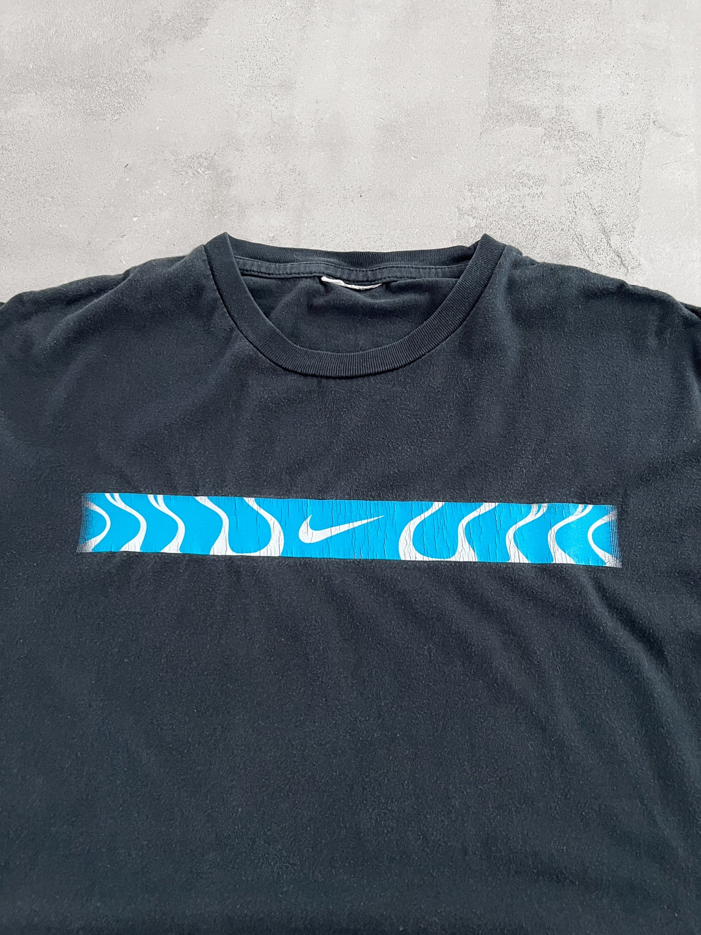 FADED BLACK NIKE TN TEE - 1990S - L