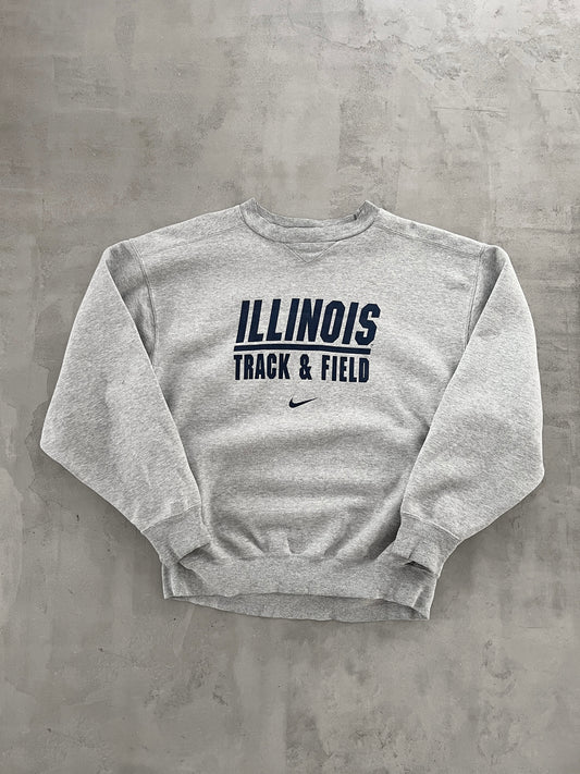 GREY NIKE ILLINIOS SWEATER - 2000S - M/L