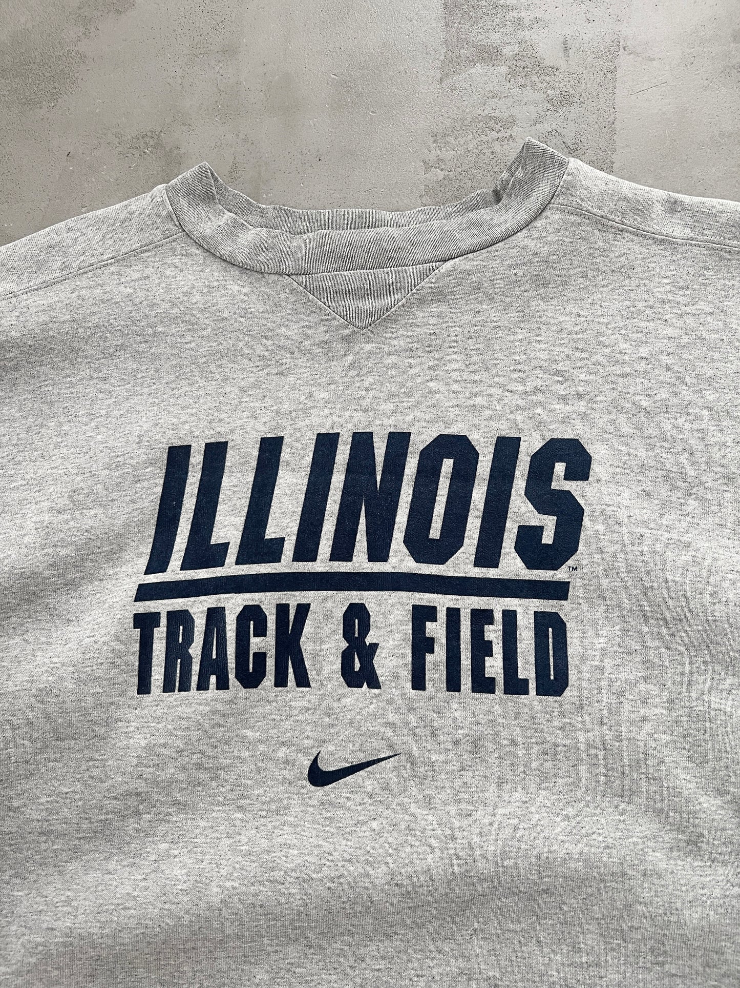 GREY NIKE ILLINIOS SWEATER - 2000S - M/L