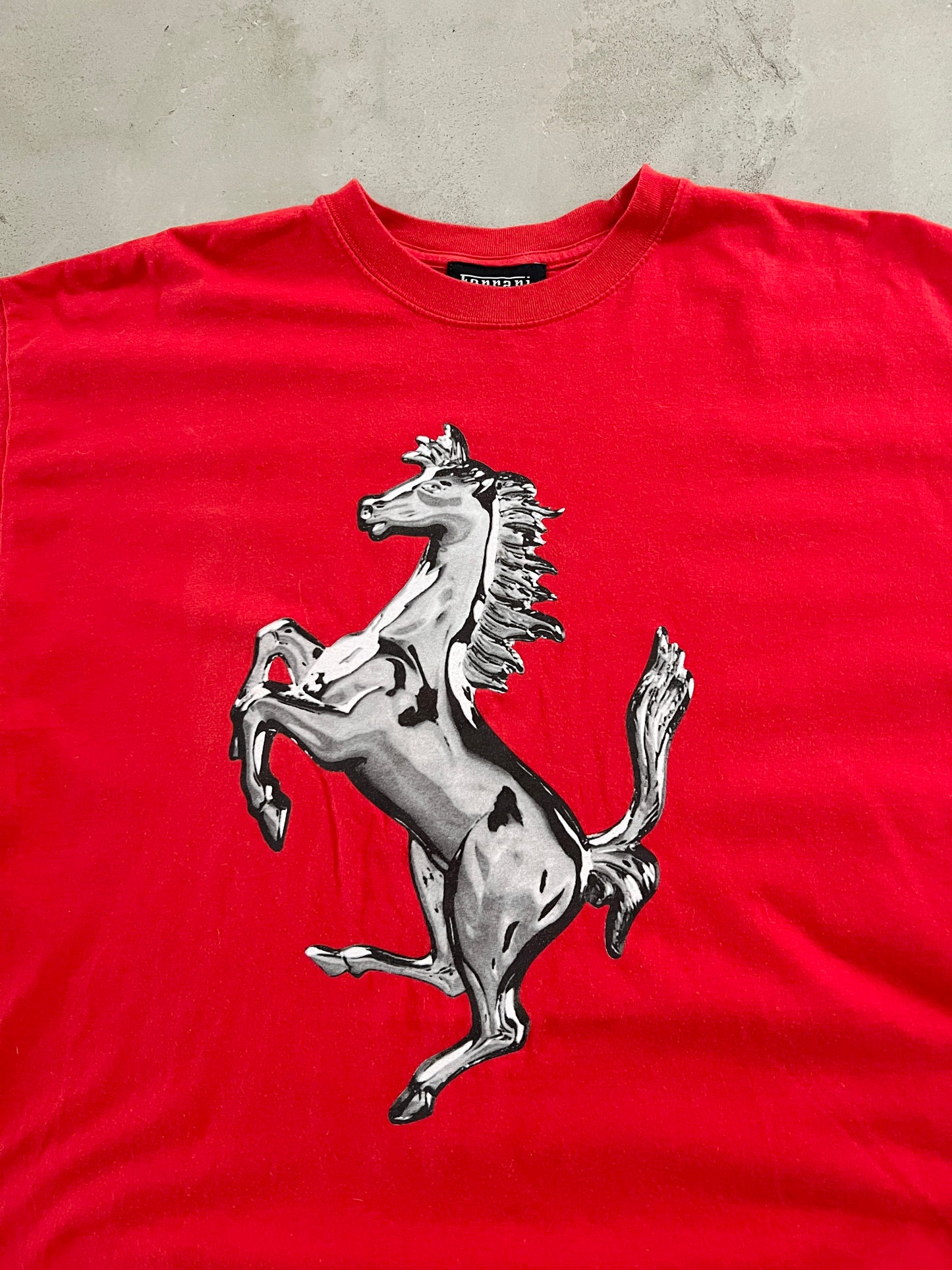RED FERRARI TEE - 1990S - L