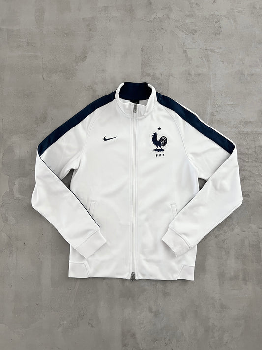 WHITE/NAVY NIKE FRANCE JACKET - 2000S - S