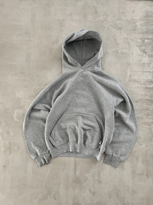 GREY RUSSELL HOODIE - 1990S - S