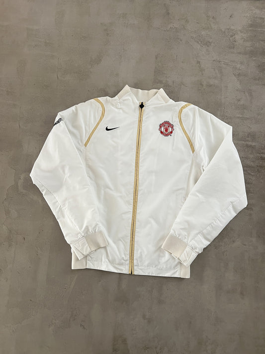 WHITE MANCHESTER UNITED NIKE JACKET - 2000S - S
