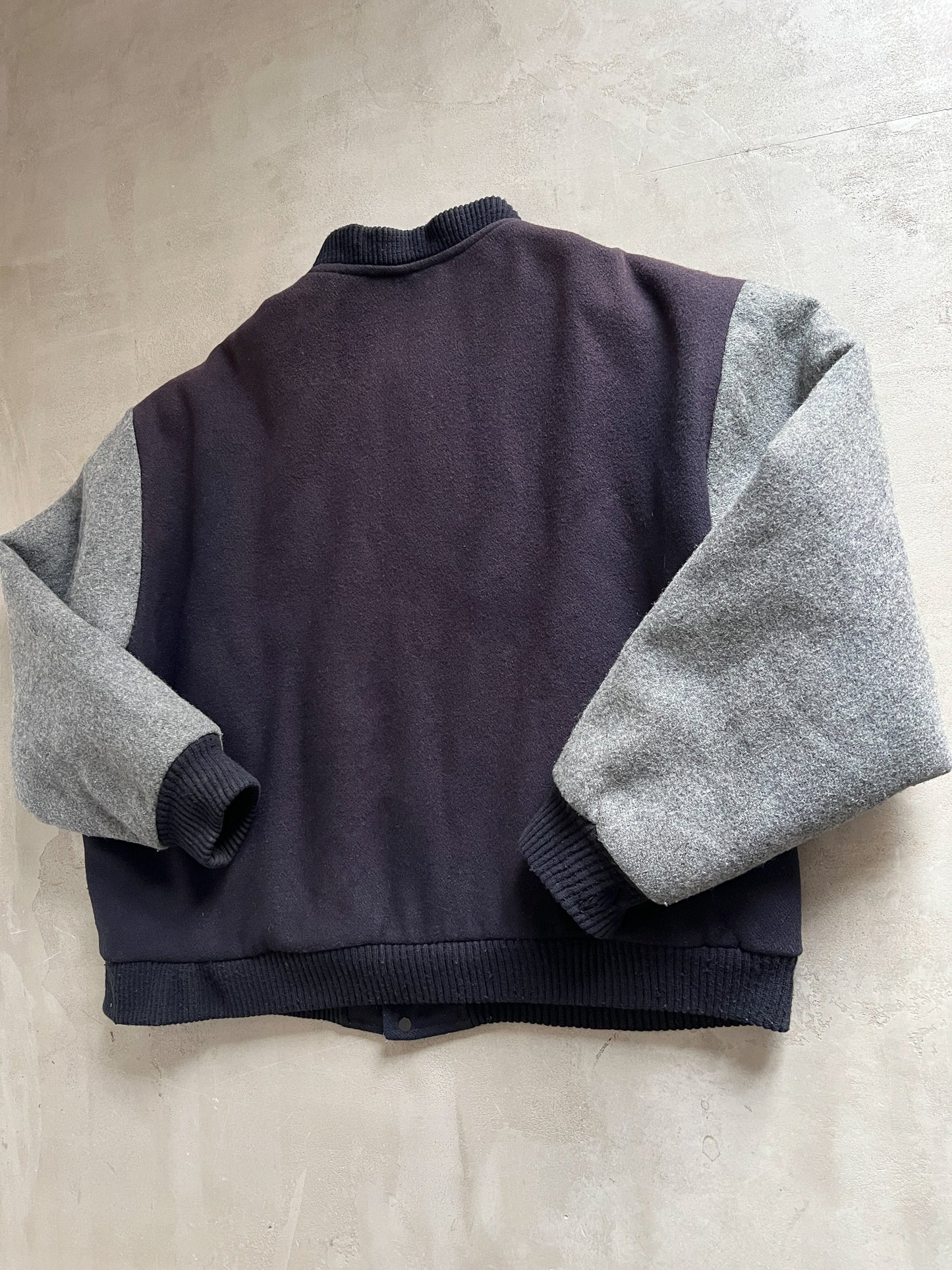 FADED NAVY/GREY KODAK FILM JACKET - 1990S - L