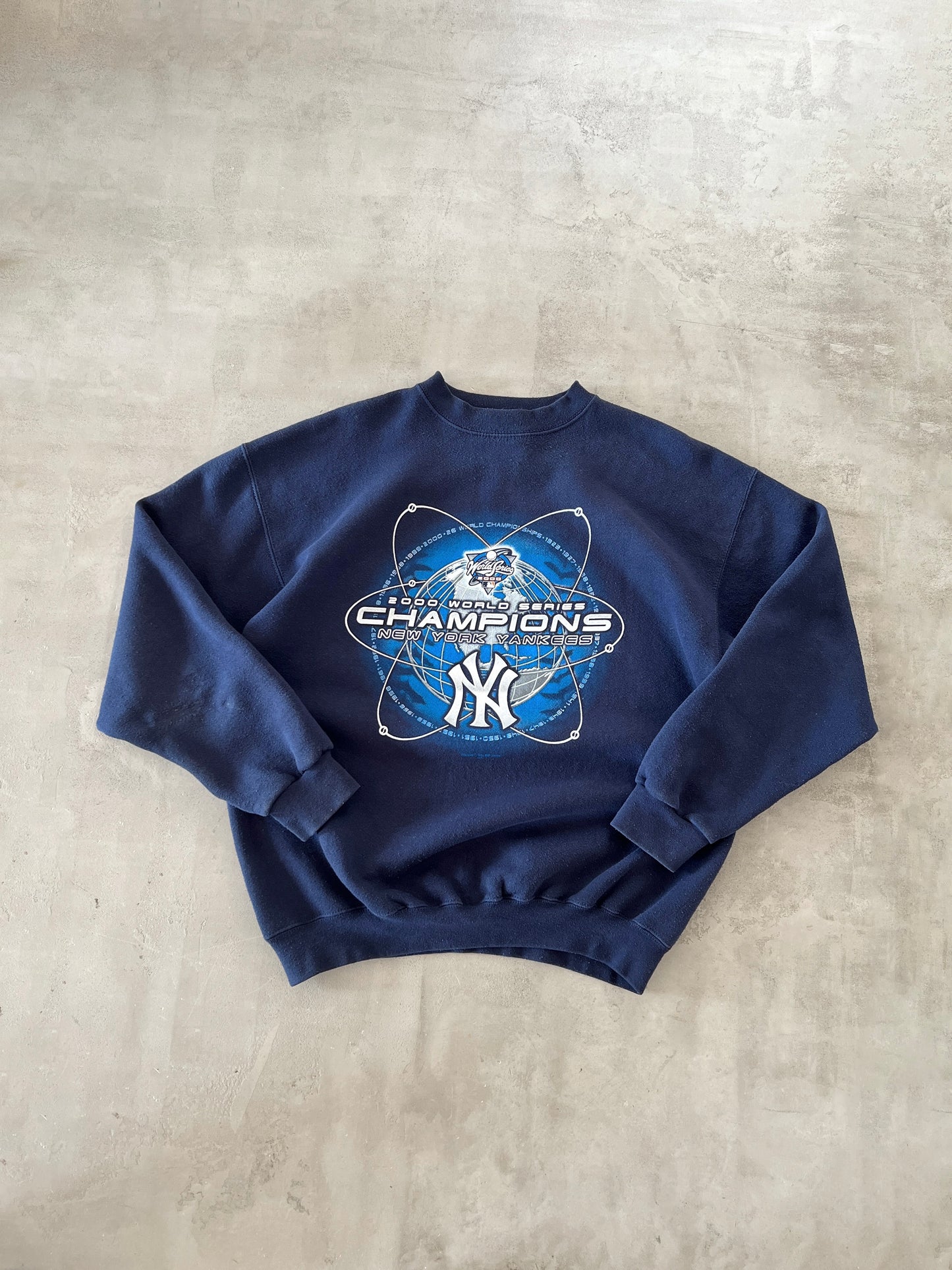 NAVY YANKEES SWEATER - 2000S - L/M