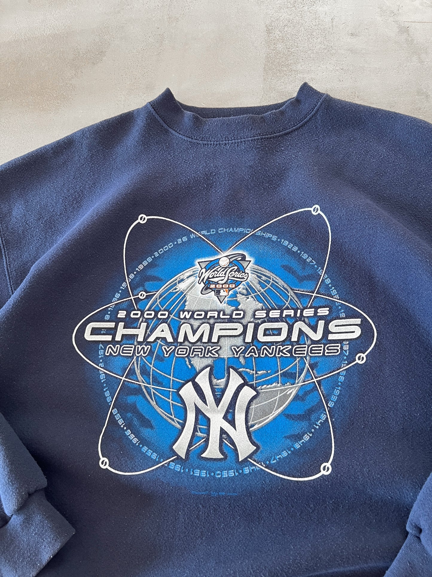 NAVY YANKEES SWEATER - 2000S - L/M