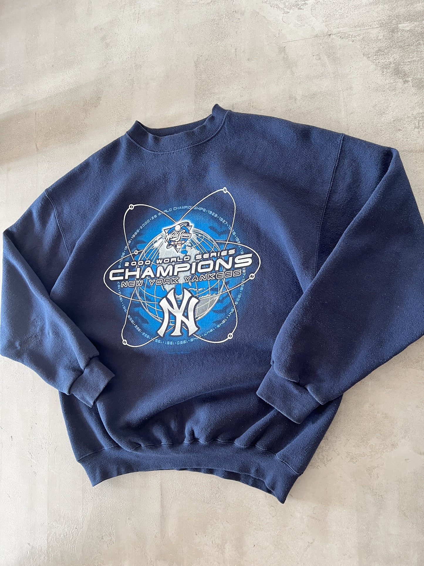 NAVY YANKEES SWEATER - 2000S - L/M