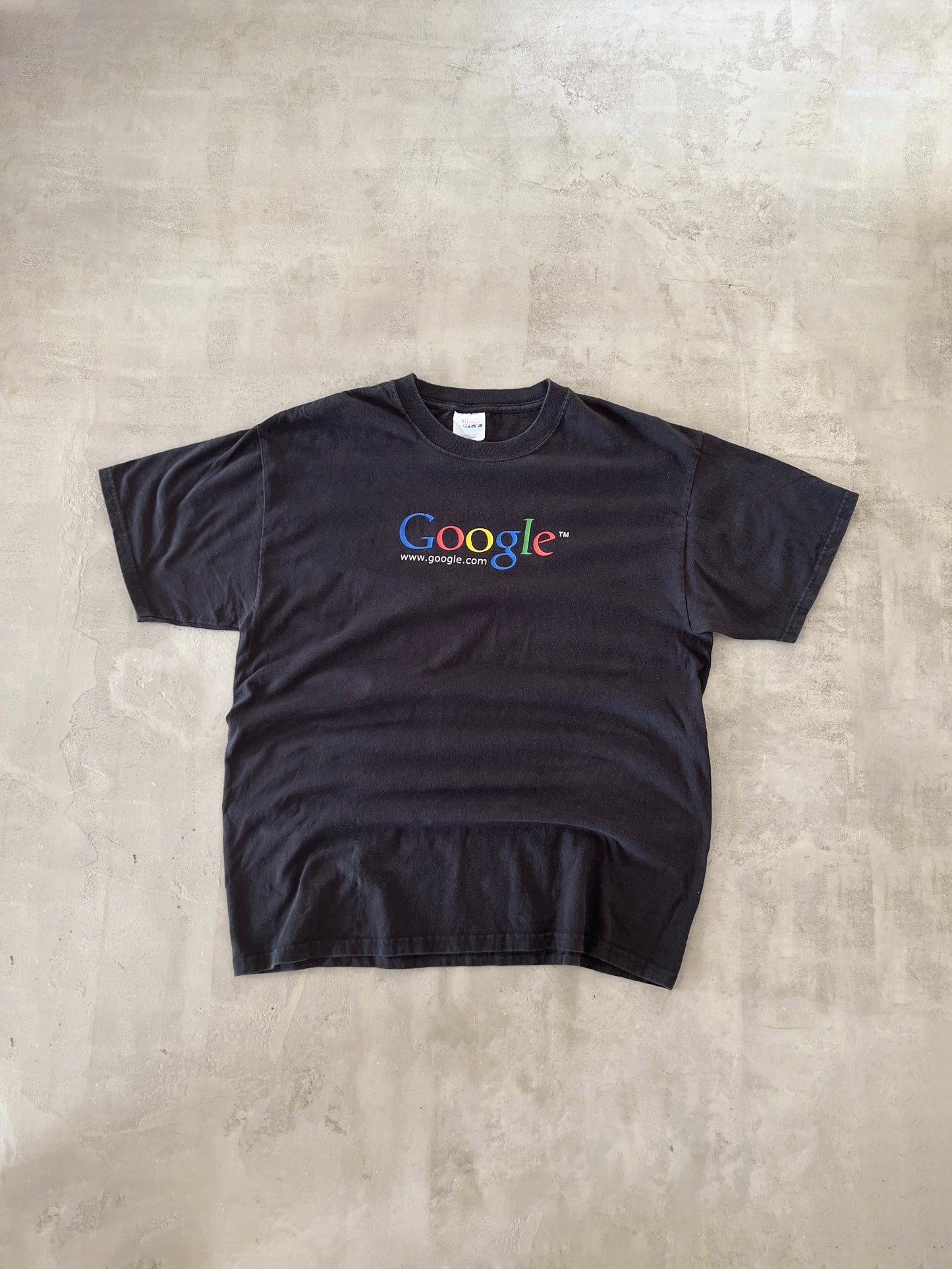 BLACK GOOGLE TEE - 1990S - L