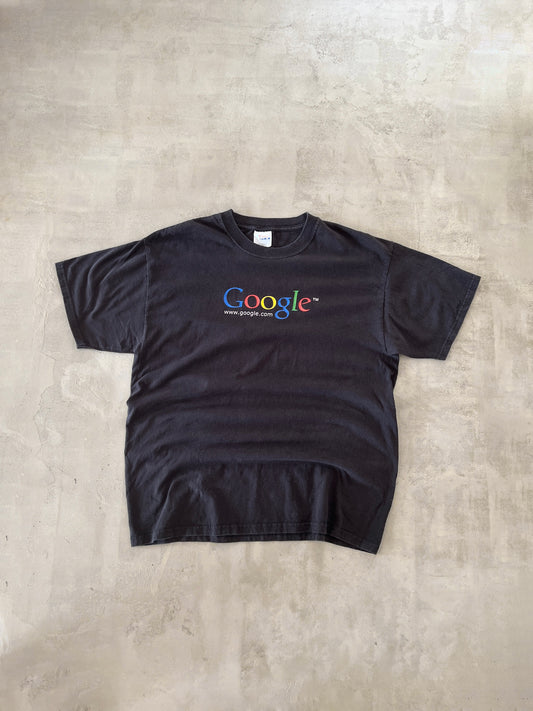 BLACK GOOGLE TEE - 1990S - L
