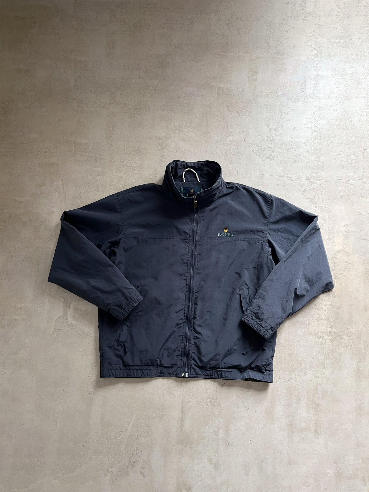 NAVY ROLEX YACHT JACKET - 2000S - L