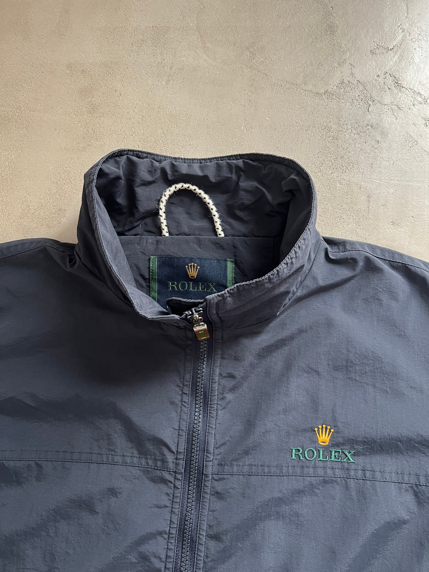 NAVY ROLEX YACHT JACKET - 2000S - L