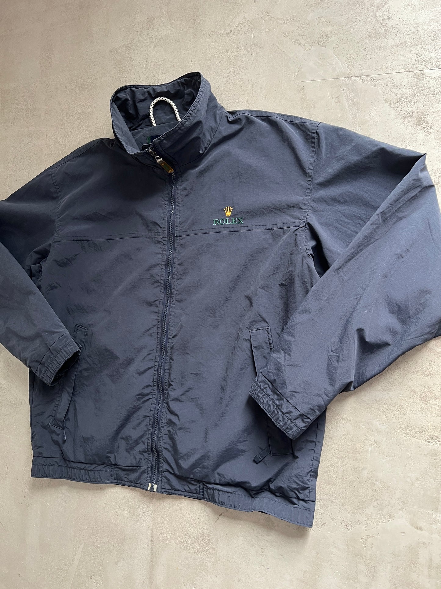 NAVY ROLEX YACHT JACKET - 2000S - L