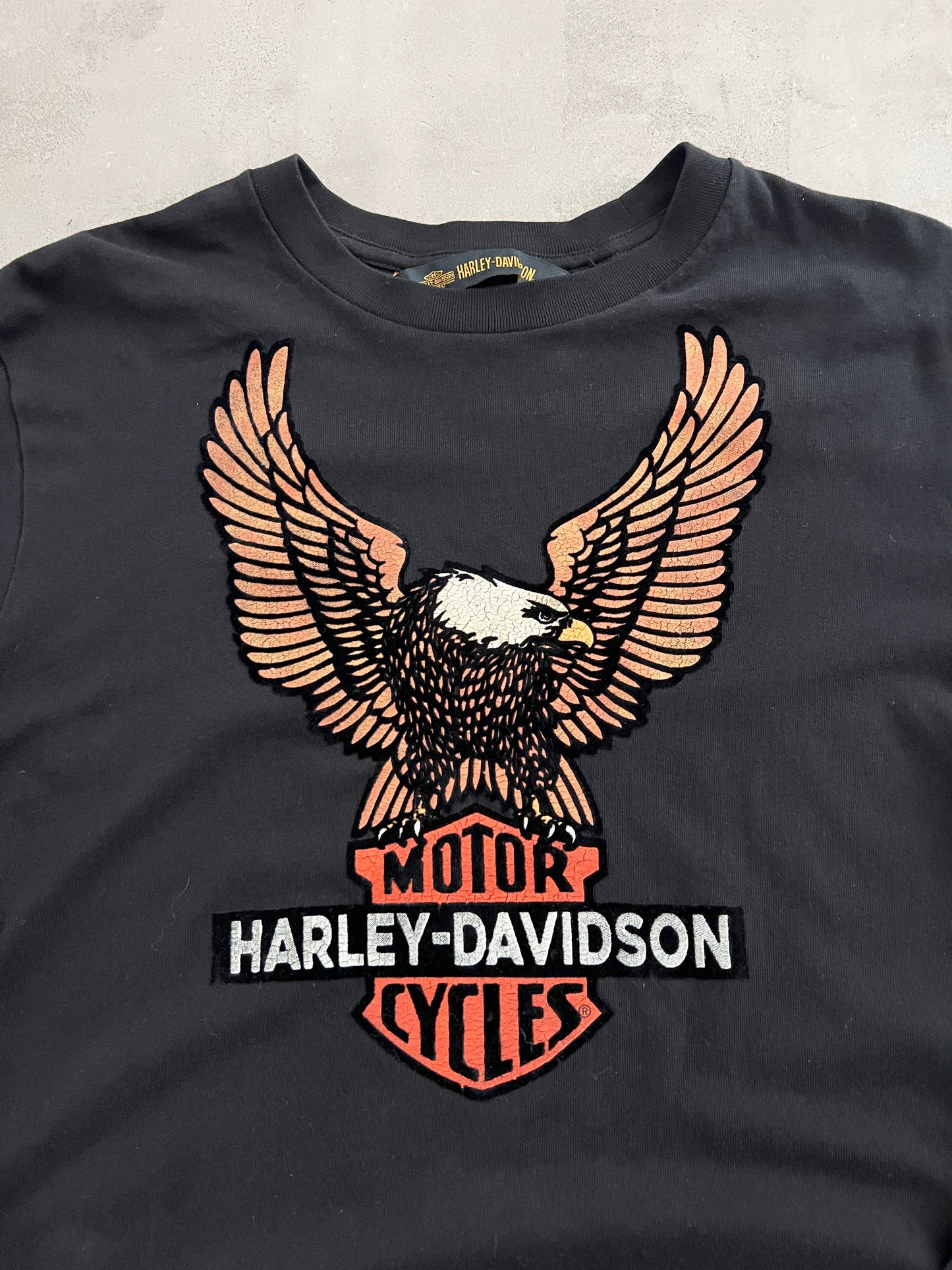 BLACK HARLEY DAVIDSON LONGSLEEVE - 1990S - L