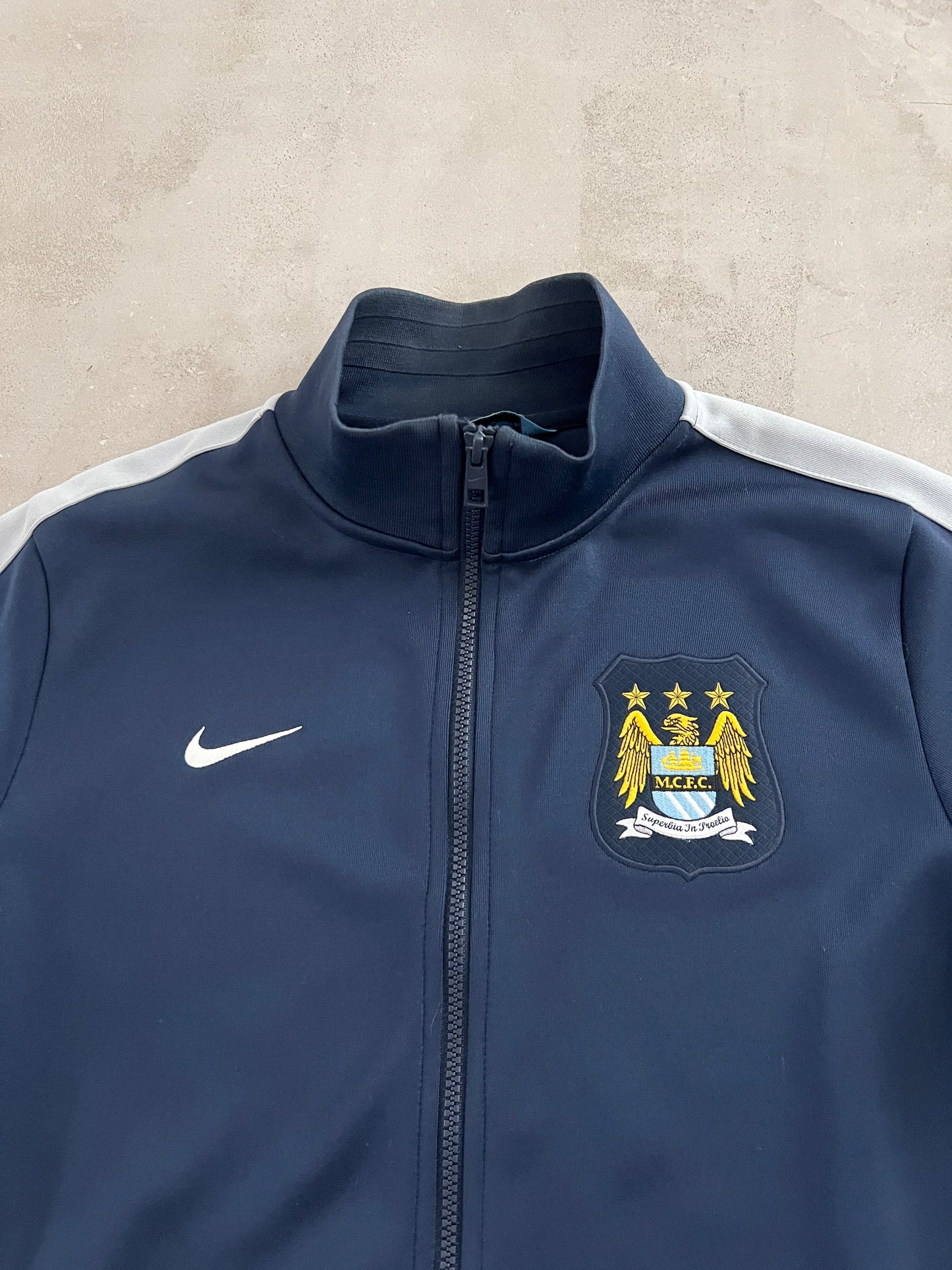 NAVY MANCHESTER CITY NIKE JACKET - 2000S - M