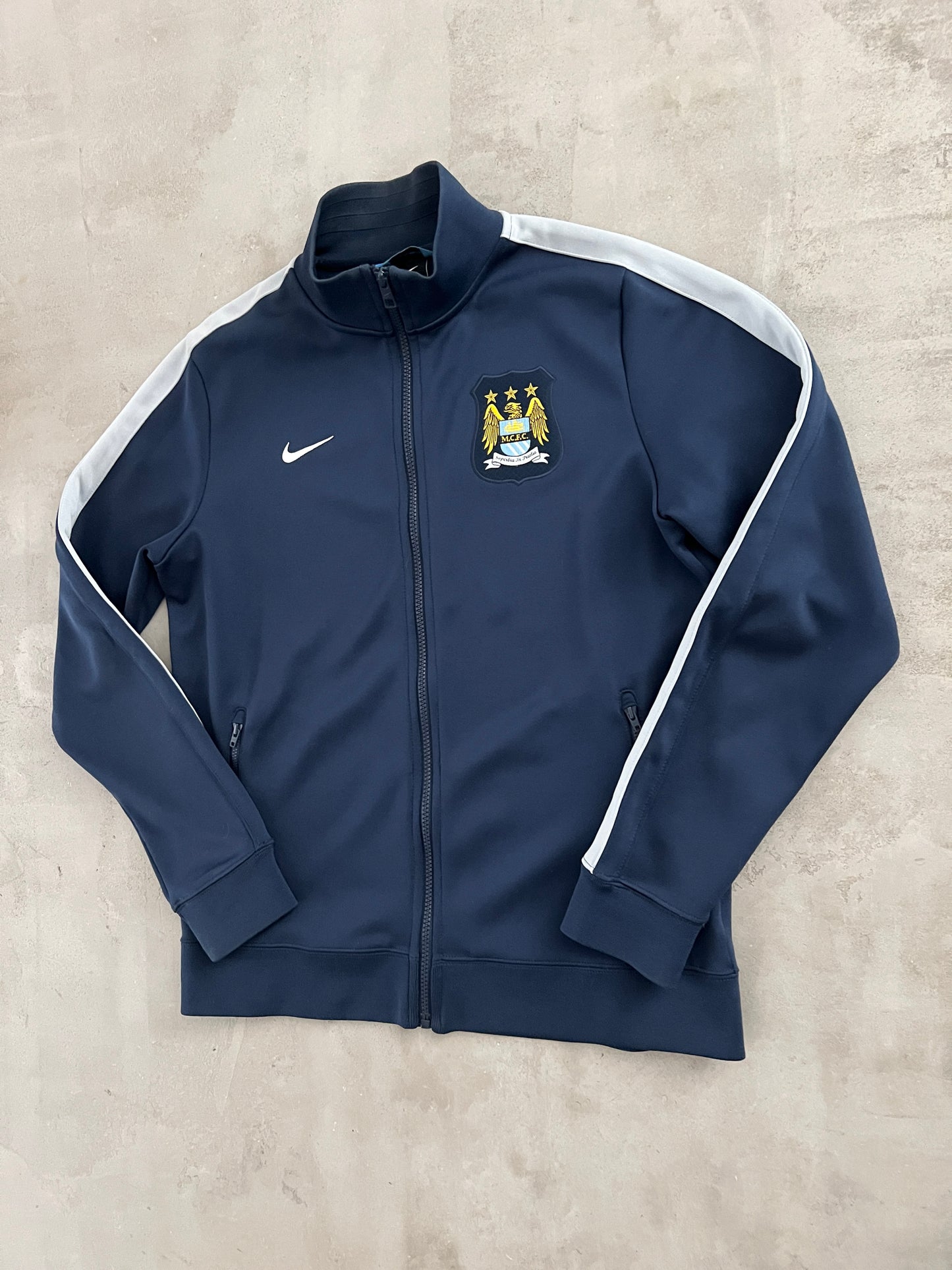 NAVY MANCHESTER CITY NIKE JACKET - 2000S - M