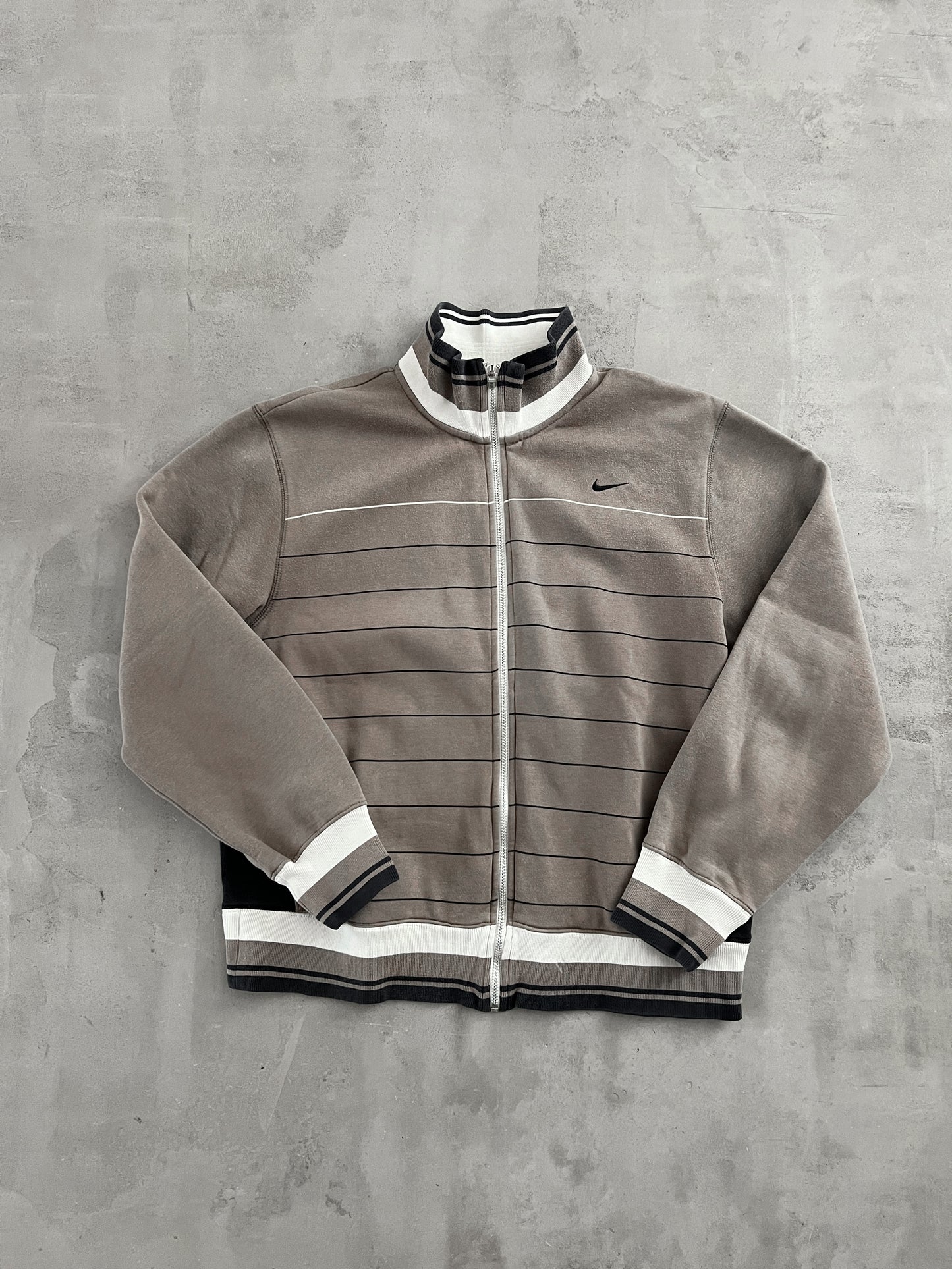 BEIGE NIKE TRACK JACKET - 2000S - M