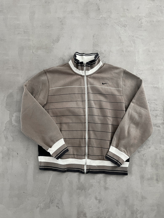 BEIGE NIKE TRACK JACKET - 2000S - M