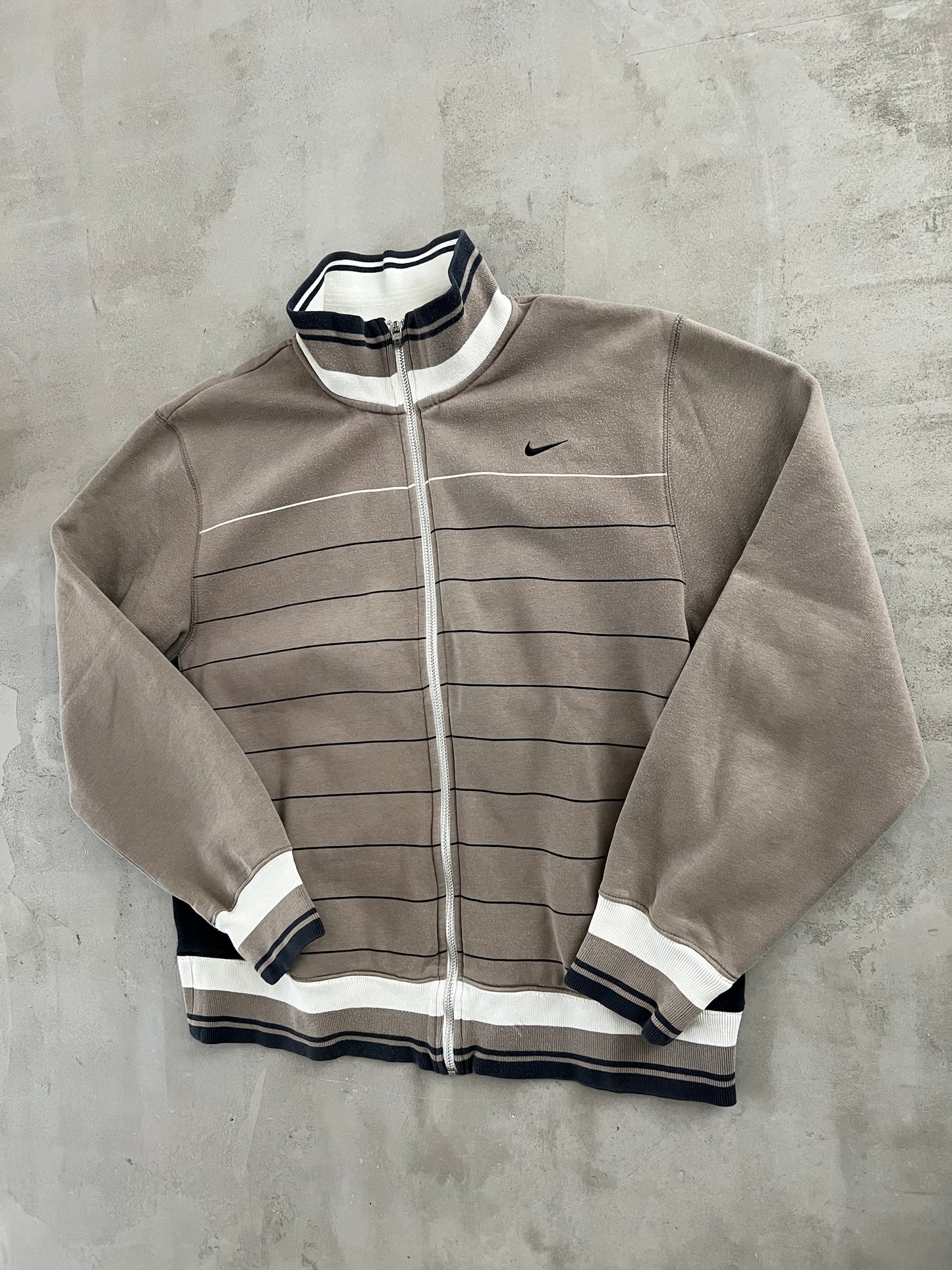 BEIGE NIKE TRACK JACKET - 2000S - M