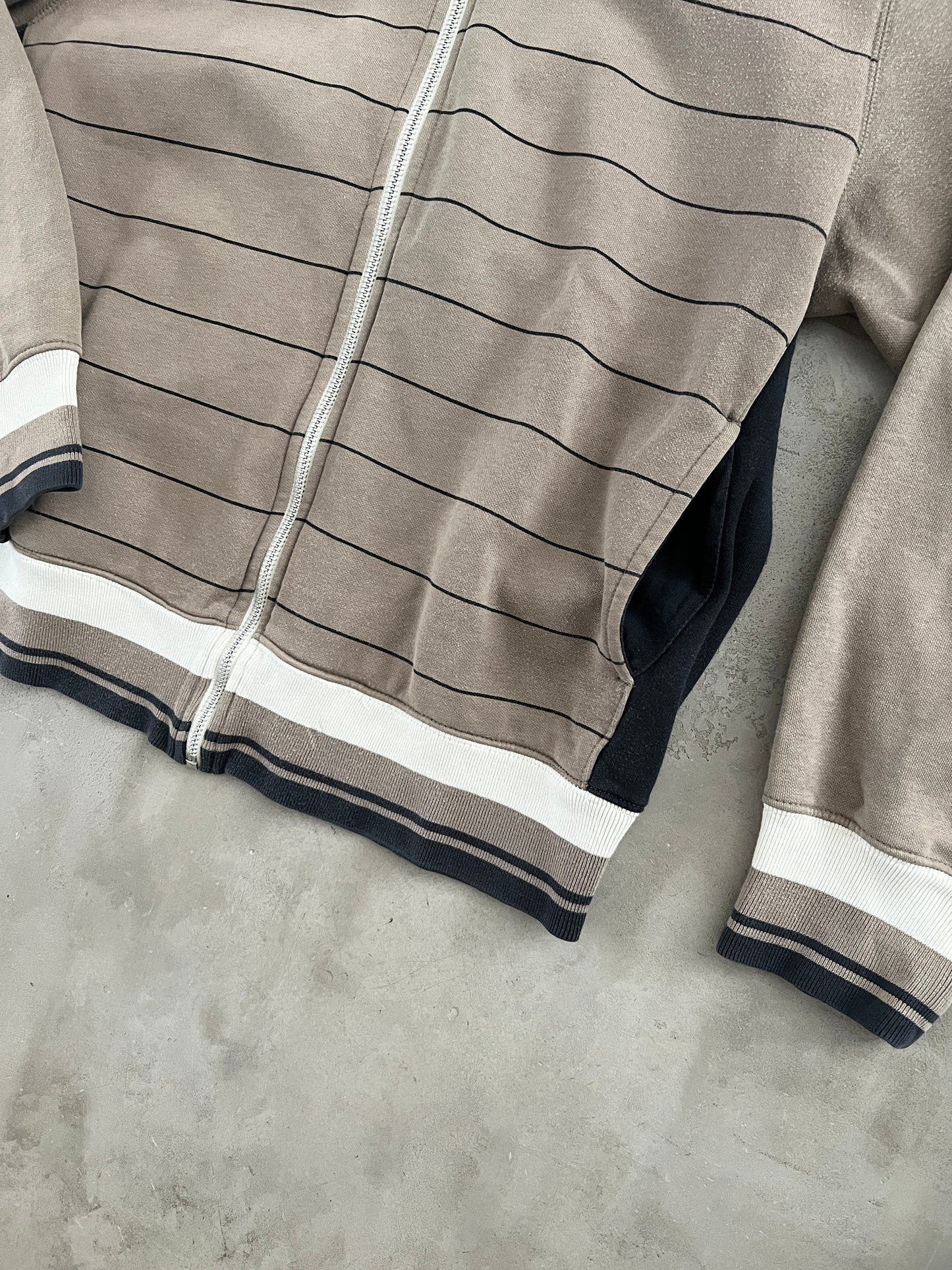 BEIGE NIKE TRACK JACKET - 2000S - M